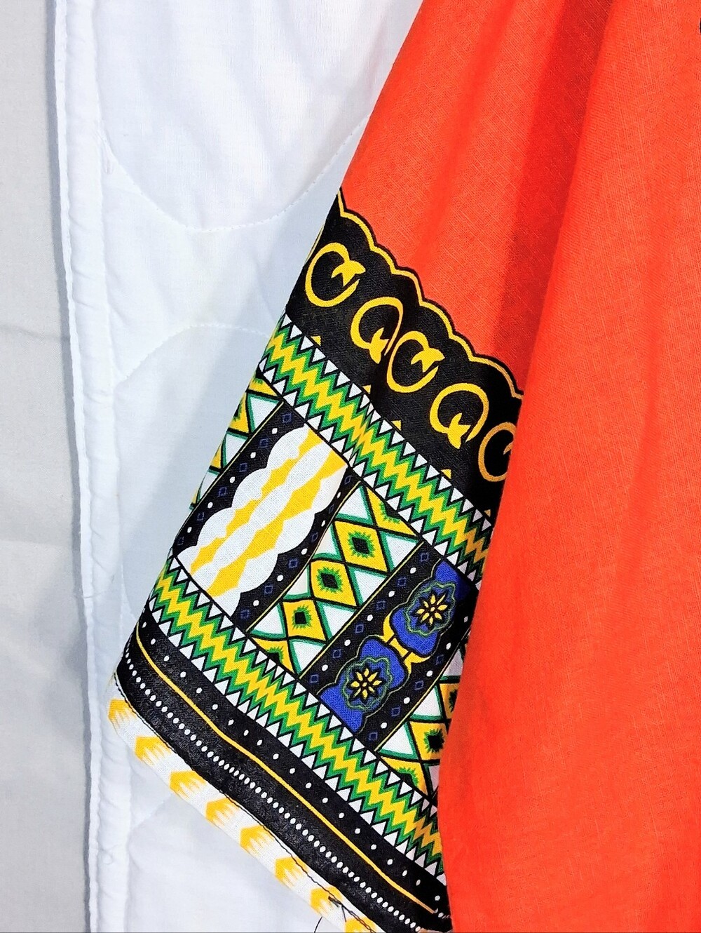 Dashiki Caftan "Angelina" Print Cultural Unisex Bulky Baggy V-neck Tunic Top - Picture 6 of 8